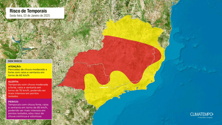 Primeira frente fria de janeiro chega com chuva e temperaturas baixas